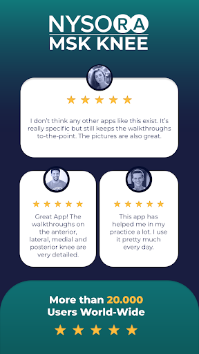 Android application NYSORA MSK US Knee App screenshort