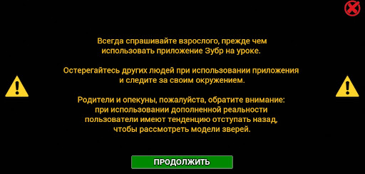 Android application Зубр на уроке screenshort