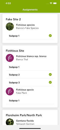 Android application Plants of Concern screenshort