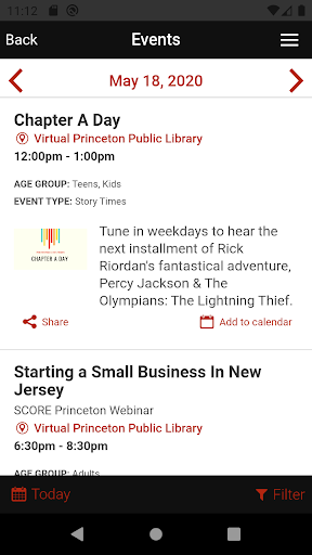 Princeton Public Library Screen 3