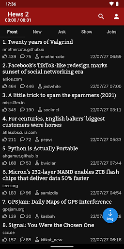 Hews 2 for Hacker News Screen 2