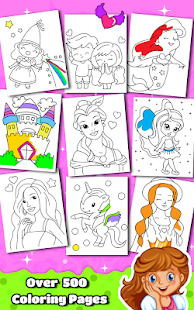 Princess Coloring Book for Kids & Games for Girls Screenshot