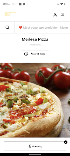 Android application Merløse Pizza screenshort