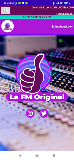 Android application LA FM ORIGINAL 88.9 FM screenshort