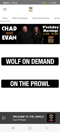 Android application Regina’s Rock 104.9 The Wolf screenshort