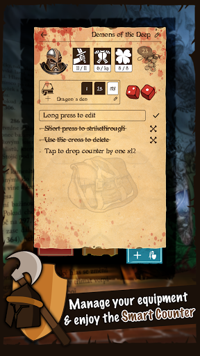 Adventure Sheet for Gamebook Screen 3