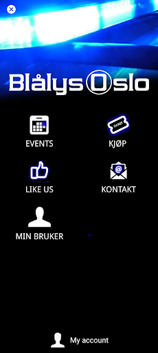 Android application Blålys screenshort
