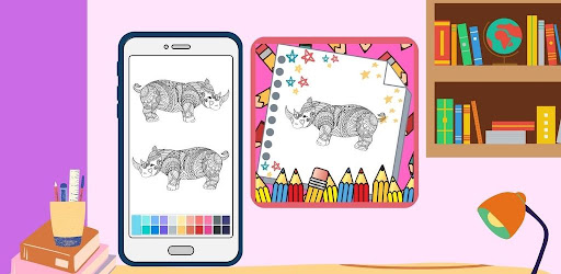 Rhino Mandala Coloring Game