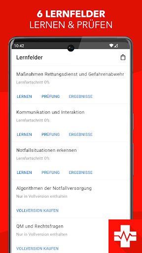 Android application Prüfungshilfe Notfallsanitäter screenshort