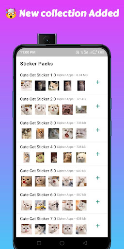 Cute Cat Stickers for WA Screen 2