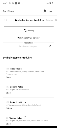 Aro. 1 Pizzeria Screen 3