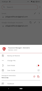 Password Manager+ Cloud Backup Screenshot