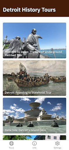 Android application Detroit History Tours screenshort