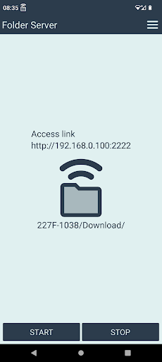 Folder Server - WiFi Transfer Screen 3