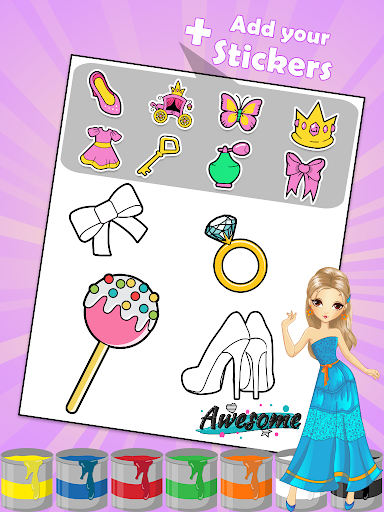 Screenshot of Fashion Coloring Book