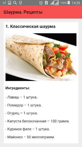 Шаурма. Рецепты