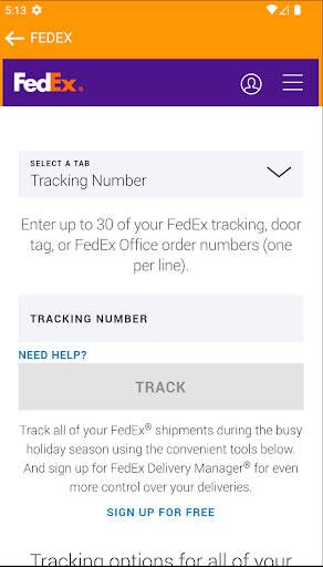 Parcel Tracker Screen 3