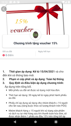 Android application Ẩm thực quê nhà screenshort