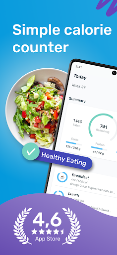 Screenshot of YAZIO Food & Calorie Counter
