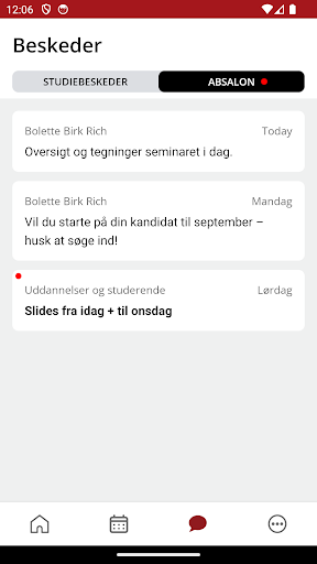 myUCPH Screen 2