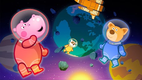 Space for kids. Adventure game