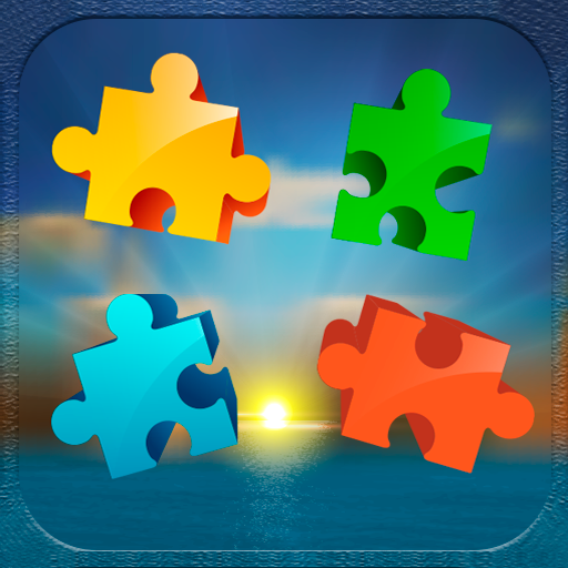 Puzzles for adults sunset logo