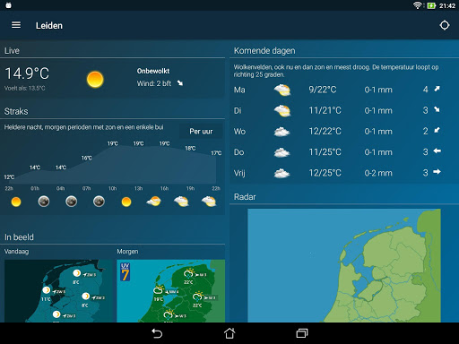 Het Weer de weerapp