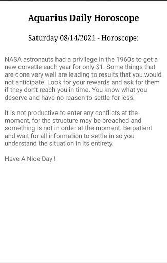 Aquarius Daily Horoscope