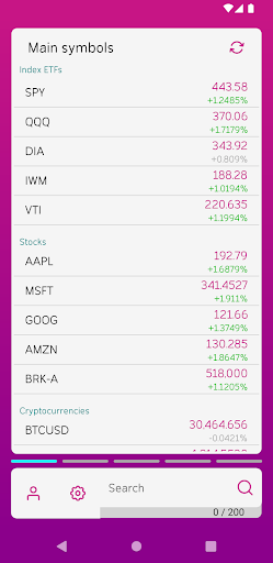 Android application BoosterValues screenshort