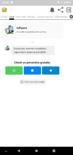 Android application IoRiparo screenshort