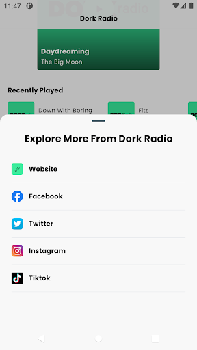 Dork Radio Screen 3