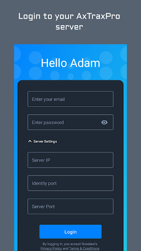 Android application AxTraxPro screenshort