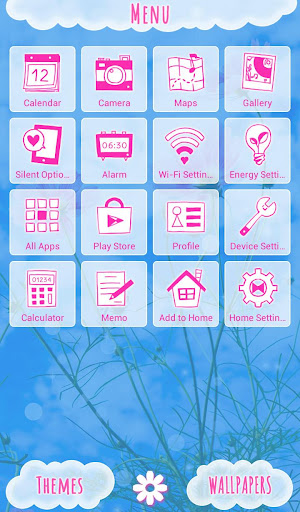 Blue Sky Cosmos Theme Screen 2