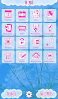 screenshot of Blue Sky Cosmos Theme