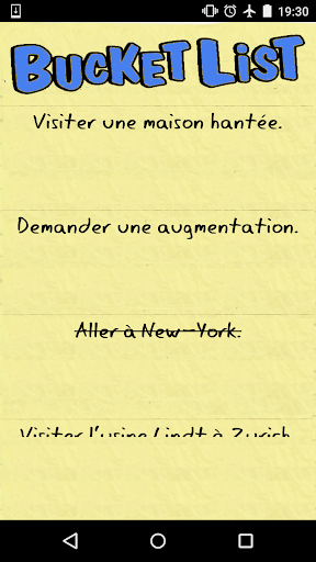 Aperçu de l'application