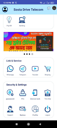 Android application SOSTA DRIVE TELECOM screenshort