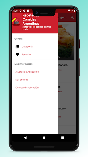 Android application Argentinian Recipes - Food App screenshort
