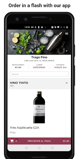 Android application Trago Fino screenshort