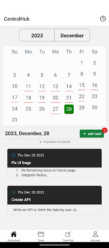 Android application CentralHub screenshort