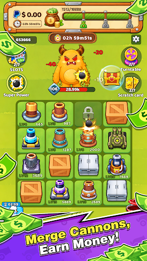 Cannon Cash Merge: Earn Money screenshot