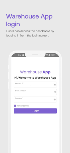Warehouse App Screen 2