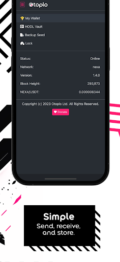 Otoplo - Nexa Wallet Screen 2