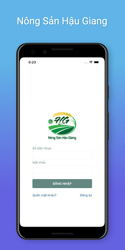 Android application Nông Sản Hậu Giang screenshort