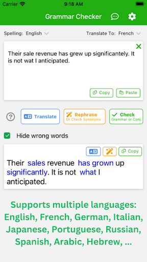 Android application AI Spell Checker screenshort