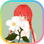 Cover Image of 下载 카카오톡 테마 - 꽃과 소녀 1.0.0 APK