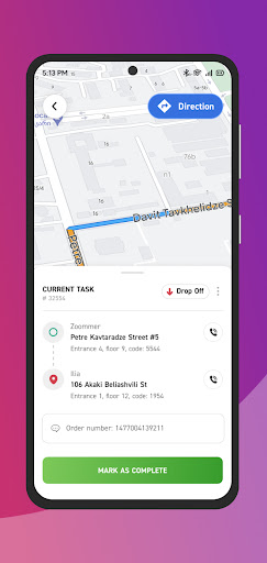 Quickshipper Courier Screen 2