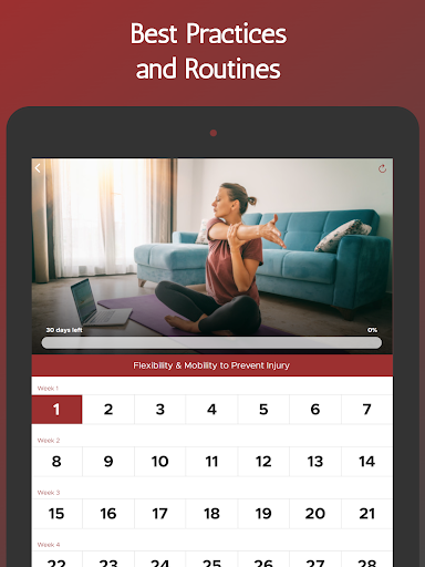 Screenshot of Training Plan for Over 50s