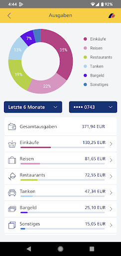 Postbank Karten Manager Screen 3