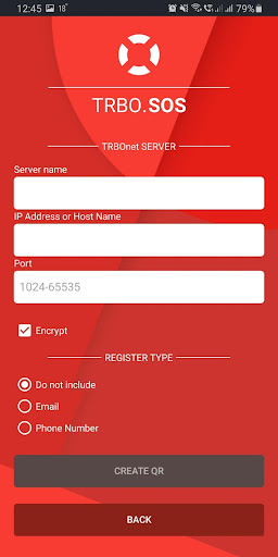 TRBOnet QR Code Generator Screen 2