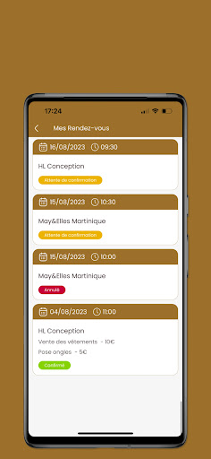 My Disponibility Screen 3